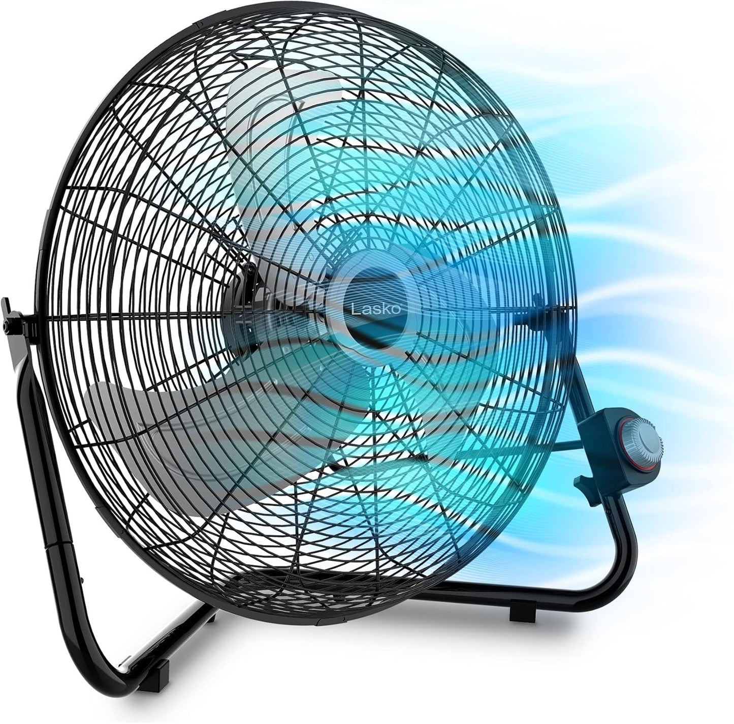 Lasko Cyclone Pedestal Fan, Adjustable Height, Remote Control, Timer, 3 Speeds, for Bedroom, Kitchen, Office and Living Room, 18", White, 1885, Large