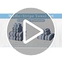 6-Piece Cotton Blend Bathroom Towel Set - Blue Gray & White, Ultra Soft