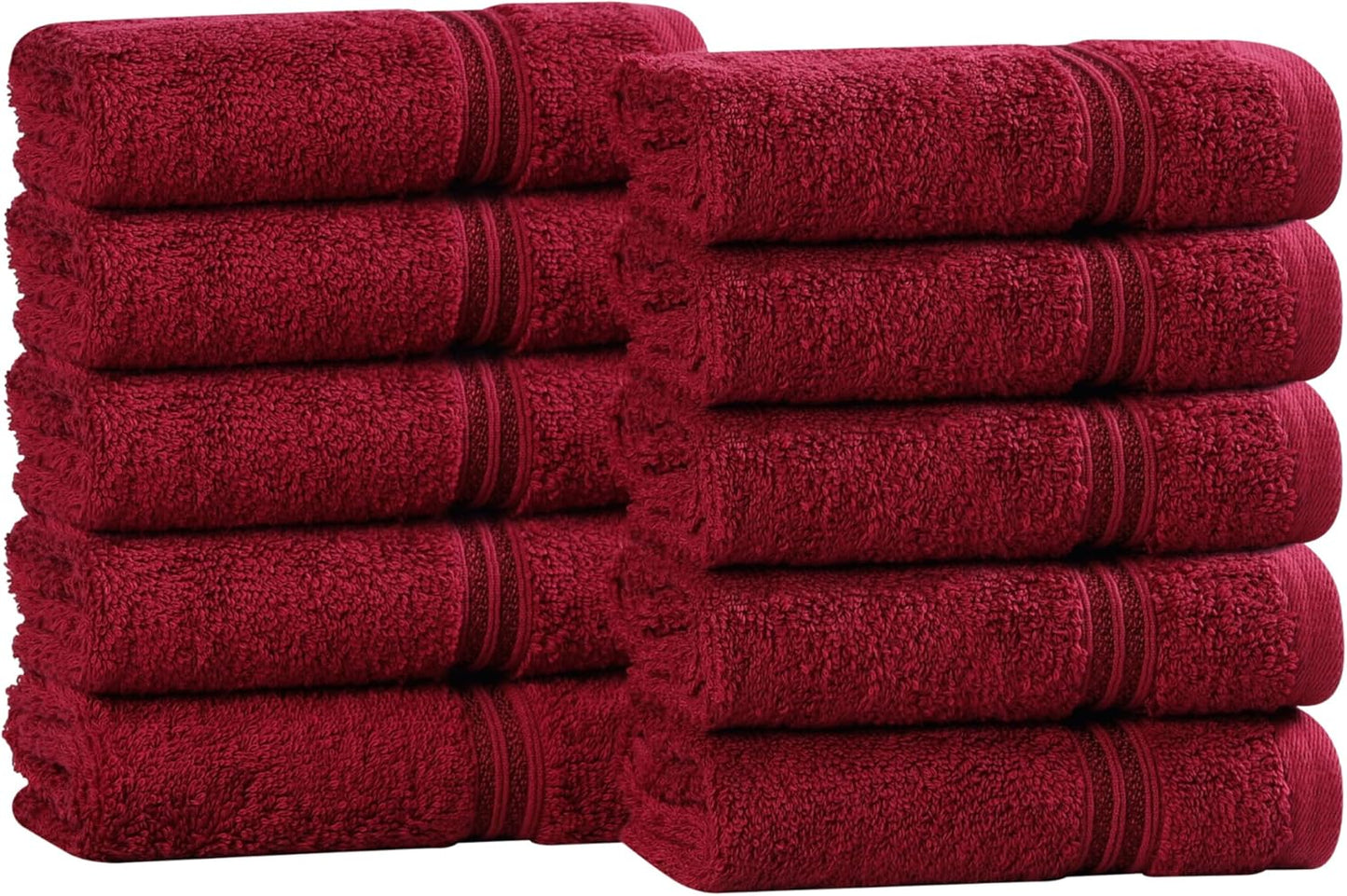 Superior Egyptian Cotton 6-Piece Towel Set, Bathroom Essentials, Towels For Bathroom, Apartment, Airbnb, Guest Bath, Face, Hand, Bath Towels, Washcloths, Absorbent, Fast Drying, Royal Purple