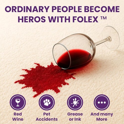 Folex Instant Carpet Spot Remover 128 oz - Powerful Stain Eliminator for Carpets & Upholstery - Includes Reusable Cleaning Cloth
