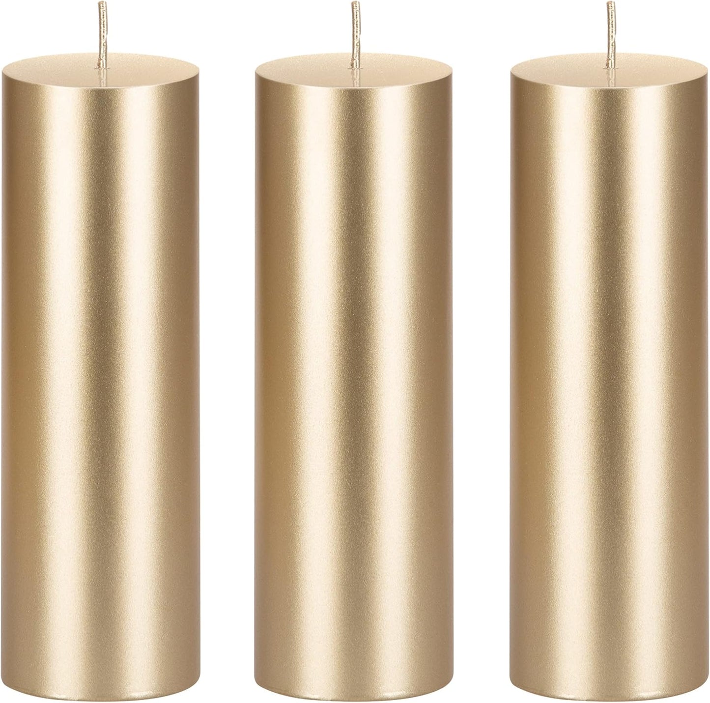 Unscented Black Pillar Candle - 2x6 Inch Hand Poured Premium Wax for Home Décor & Events