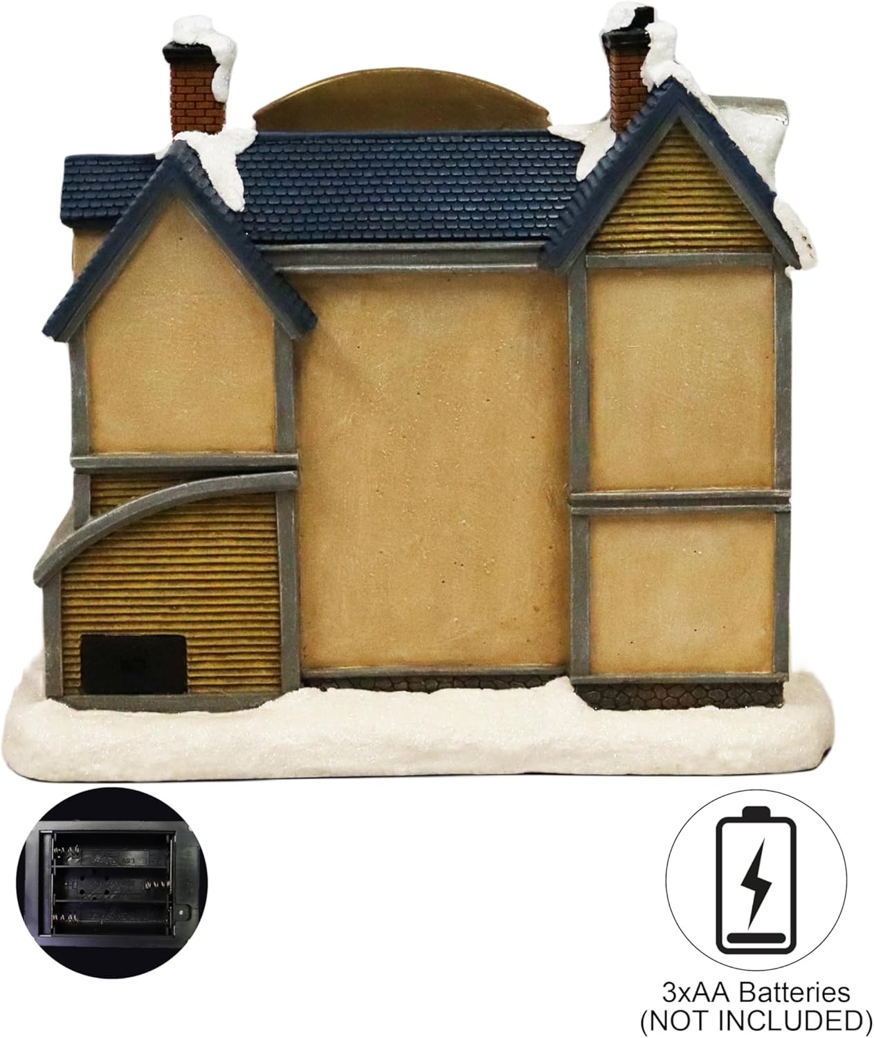 MOMENTS IN TIME LED Lighted Animated Christmas Village House - Hand-Painted Polyresin, 8.3”H