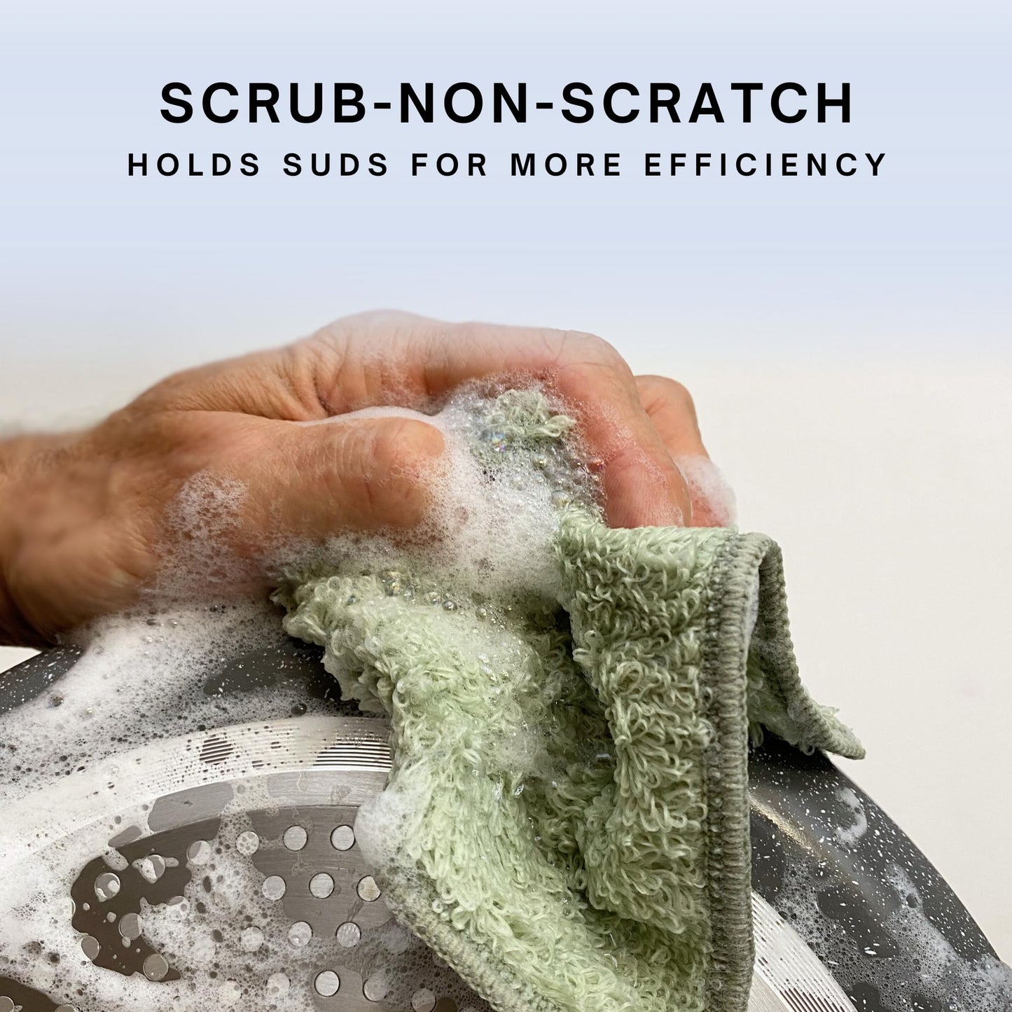 Whiffkitch Dishcloths Dishrags for Kitchen and Household Cleaning 6x7 6-Pack Non-Scratch 2-Ply Weave, Rayon Derived from Bamboo, Absorbent, Washable, Long-Lasting