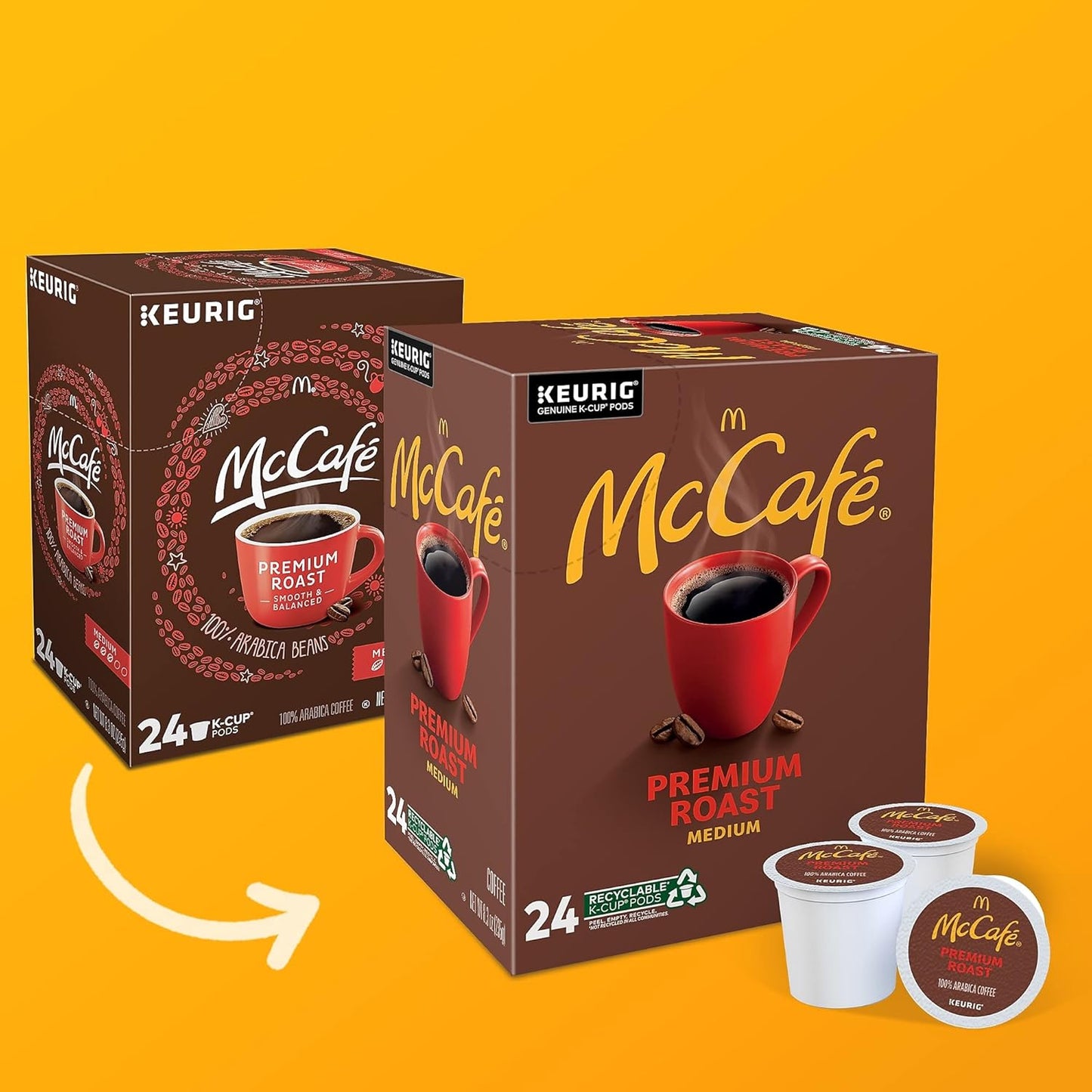 McCafe Premium Roast K-Cup Pods - Rich Flavor & Aroma | 24 Count Box