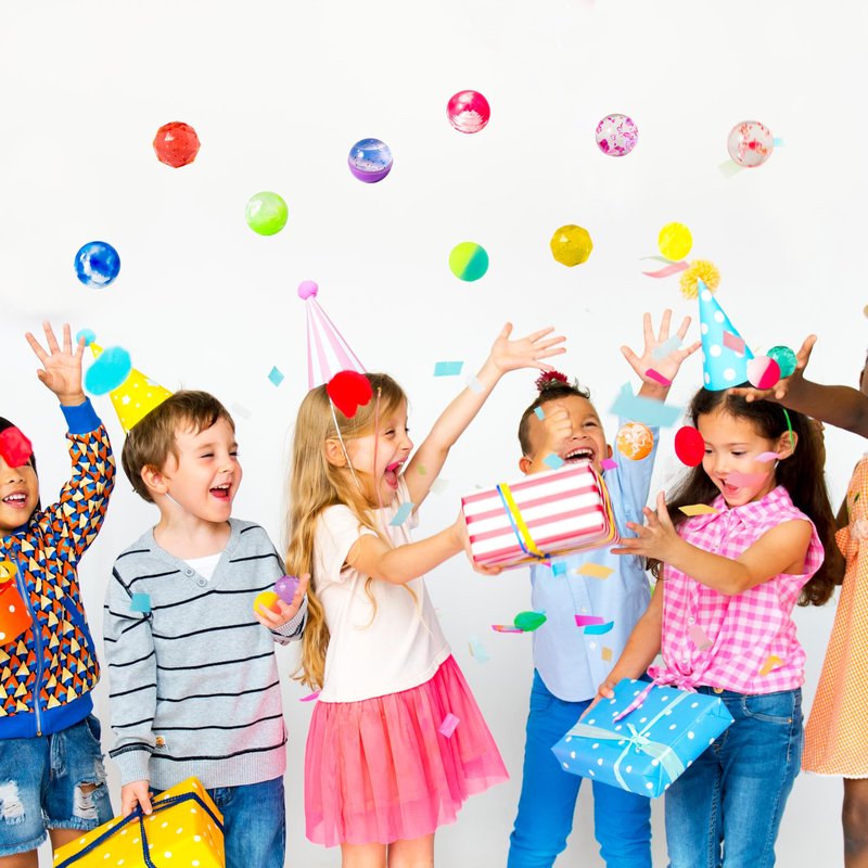 JOYIN 24 PCS Multistyle Bouncy Balls, 6 Styles 32mm Assorted Bouncy Balls Bulk with Storage Bag, Bounce Toys for Kids Party Favors Birthdays Gifts Goodie Bags Stuffers Carnival Prizes