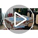 HOMOHEINI Christmas Tablecloth 60x84 White Rectangle with Trees & Snowman, Washable Polyester
