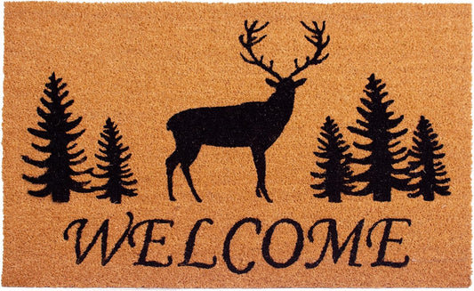 Elk Forest Welcome Doormat - Calloway Mills 17" x 29" Indoor/Outdoor Mat