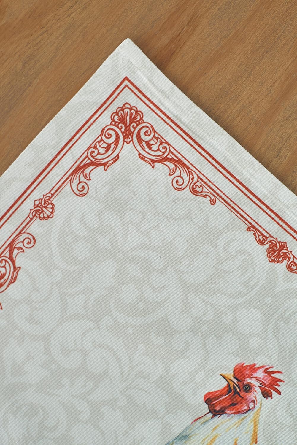 100% Cotton Placemats Set of 2 - Washable Reusable Table Mats for Kitchen & Dining, Campagne Design (13" x 19")