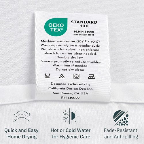 California Design Den Twin Sheet Set - 400 Thread Count Sateen, 100% Cotton, Durable Bedding - Paisley Blue