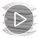 HIMOON White 4-Pack Cooling Bed Pillows Set - Standard Size for Side & Back Sleepers