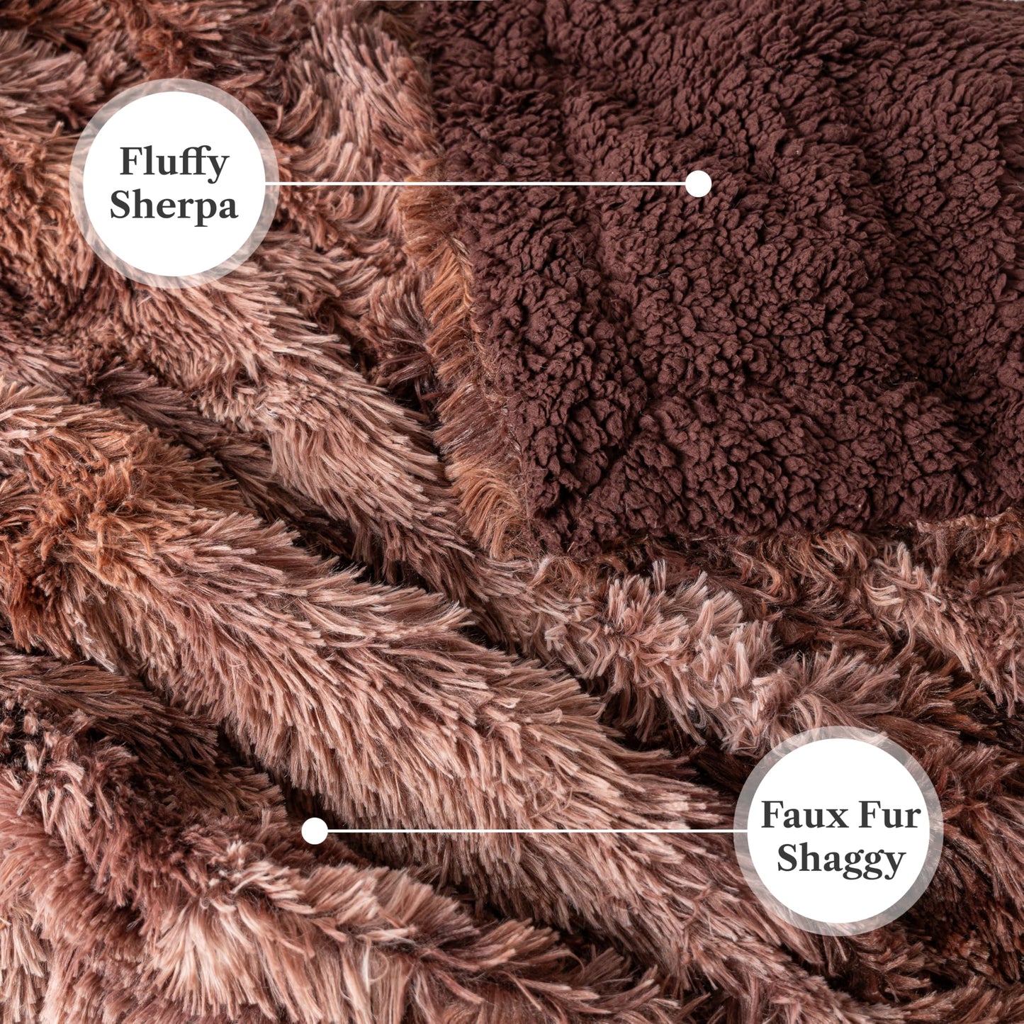 PAVILIA Brown Fluffy Throw Blanket for Couch, Twin Bed, Fuzzy Blanket for Women Men, Furry Plush Warm Blanket Bed Sofa, Super Soft Thick Faux Fur Sherpa Blanket Throw, Tie-Dye, 60x80