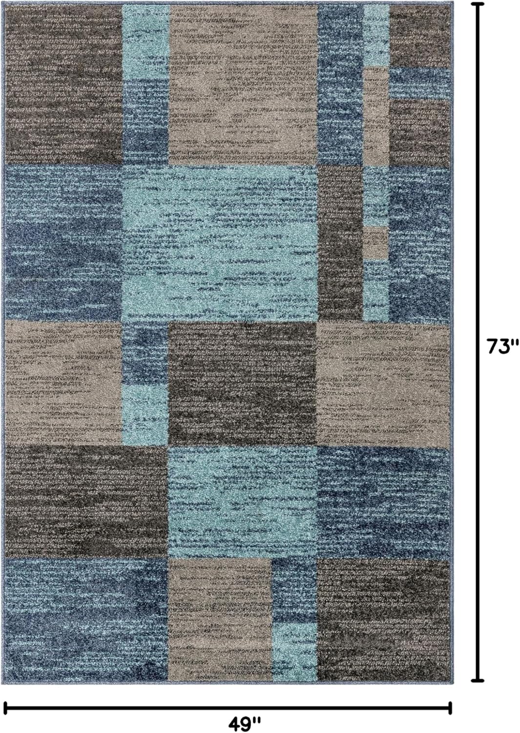 Unique Loom Autumn Collection Area Rug - Providence (4' 1" x 6' 1" Rectangle, Blue Gray/ Light Brown)