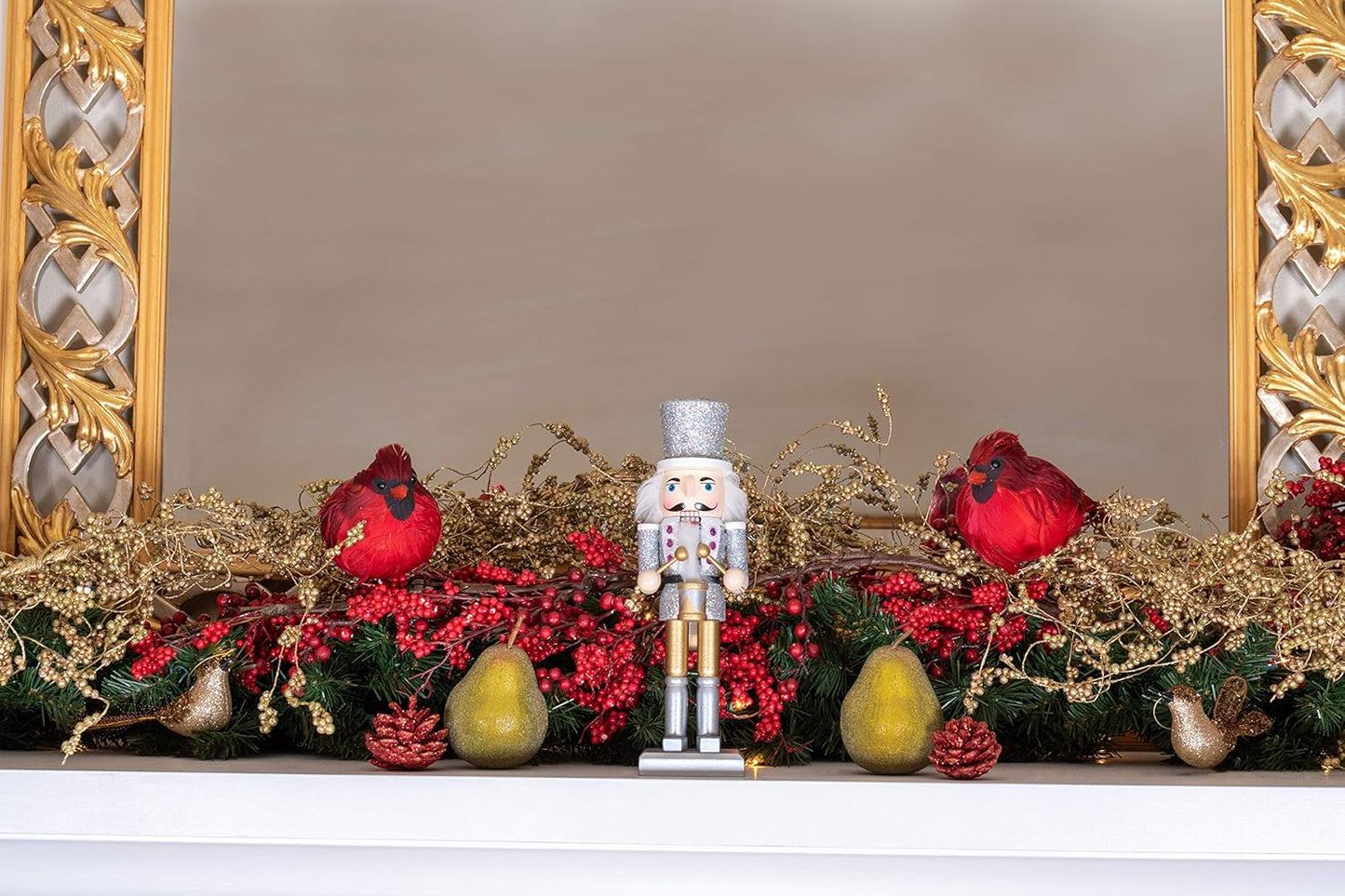 Red Prince 12-Inch Wooden Nutcracker - Festive Christmas Décor for Shelves & Tables
