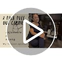 DOMNIU Expandable White Pull Out Cabinet Organizer 16.9" Depth - 2 Pack