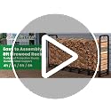 8ft Firewood Log Rack Outdoor Heavy Duty Steel Firewood Holder with Lock Rings