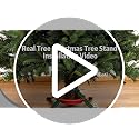 Big Metal Christmas Tree Stand for Real Trees Up to 8 Feet Tall - Larchart