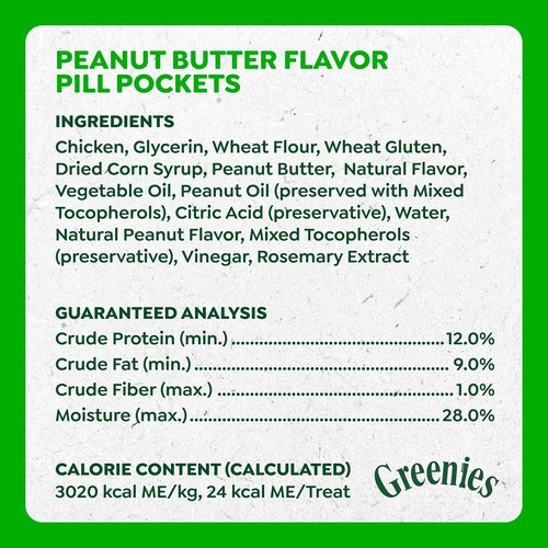 Greenies Pill Pockets - Large Dog Treats for Capsule Medication | Peanut Butter Flavor, 15.8 oz Pouch