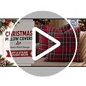 Christmas Plaid Pillow Covers 26x26 2Pcs Red Xmas Decorations