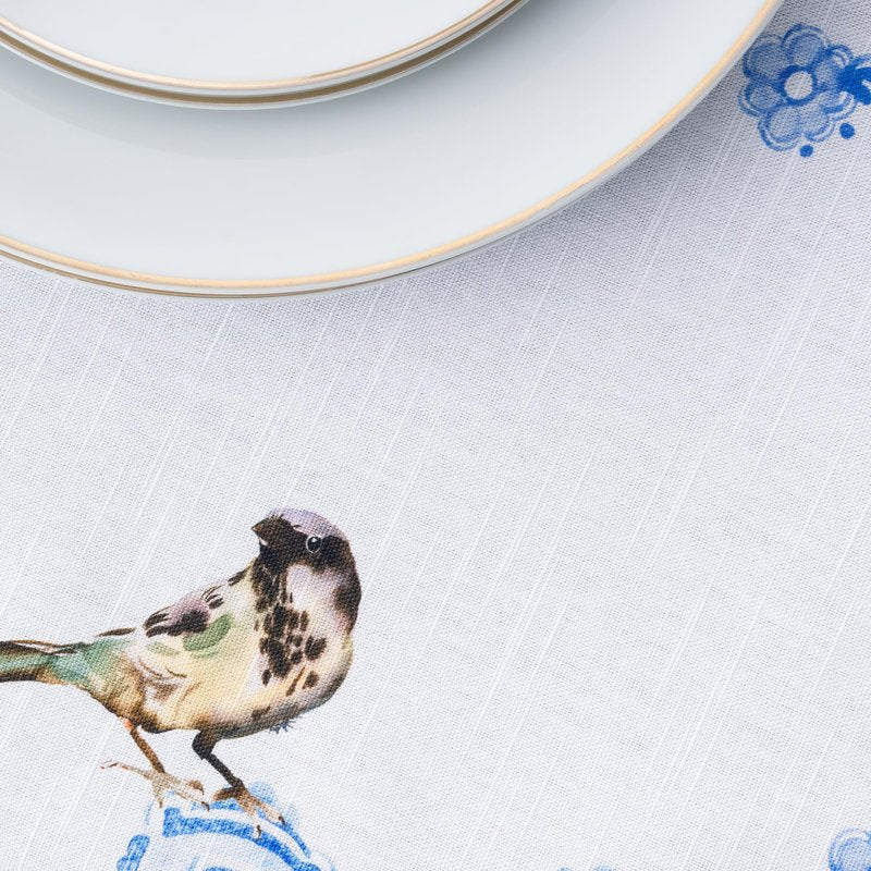 Maison d' Hermine Table Cloth Round Table 100% Cotton 69 Round Inches Tablecloth Reusable Decorative for Dining Kitchen Room Farmhouse Home Gifts for Mothers Day Spring Summer - Amsterdam Canals