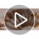 11-Piece Wooden Kitchen Utensil Set with Stainless Steel Holder - Teak Wood Nonstick Cookware Tools