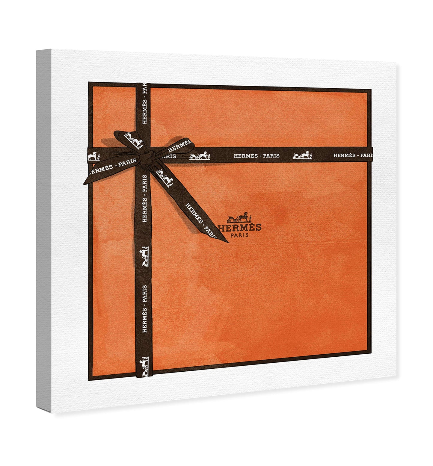 Oliver Gal 'Perfect Orange Gift' The Fashion Wall Art Decor Collection Contemporary Premium Canvas Art Print 12" x 12"