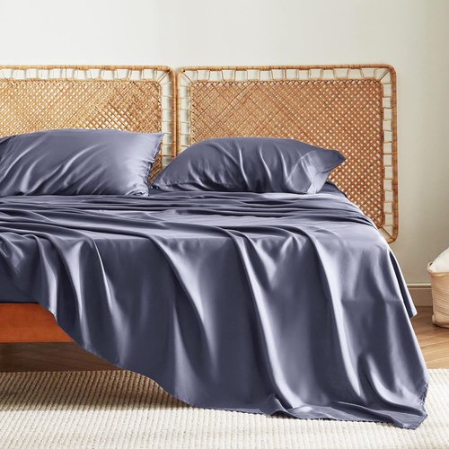 Bedsure Cooling Queen Sheet Set - Soft Linen Cotton Duvet Cover for Ultimate Comfort