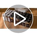 EDELHAUS Glass Spice Jars with Label, Seasoning Set, 24x Black Steel