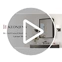 Keonjinn 15x19 Inch Black Medicine Cabinet Mirror with Beveled Frame - Assembly Needed