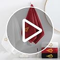 Sense Gnosis Black Hand Towel Set of 2 - 100% Cotton 13 x 29