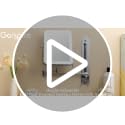 Height Adjustable Wall Mounted Makeup Mirror with LED Lights & Hooks