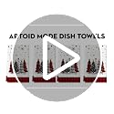 Red & Black Christmas Kitchen Towels Set of 4 - 18x26 Inches, Artoid Mode