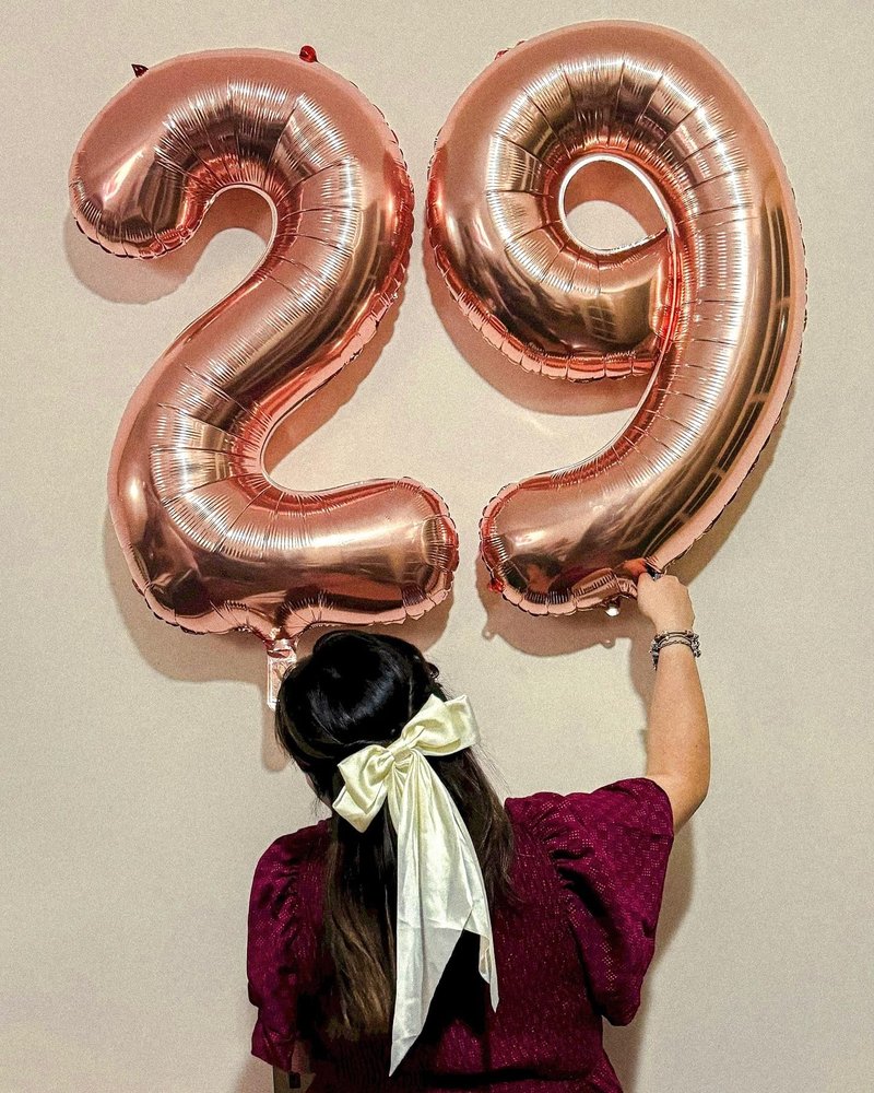 Rose Gold 9 Balloon, Number Balloons 40 Inch, 9th Giant Birthday Decorations for Boys Girls, 19th 29th Party Decorations Supplies, Number 9 Balloon