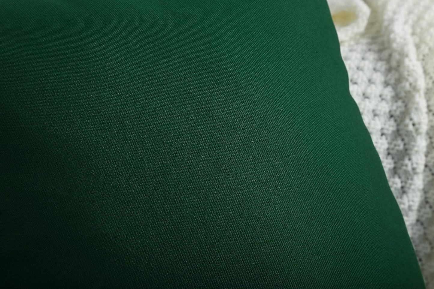 Deep Green 100% Cotton Canvas Throw Pillow Covers - Handmade 26x26 Decorative Shams