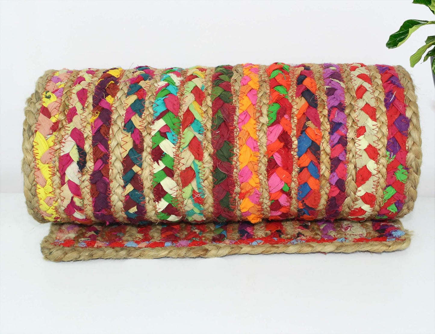 Jute Braided Table Runner - Rustic Farmhouse Style for Thanksgiving & Christmas - 13 x 36 inches