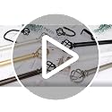 KAMANINA Black Curtain Rod - Extendable 32-144 Inch for Windows - Heavy Duty Drapery Rods with Finials