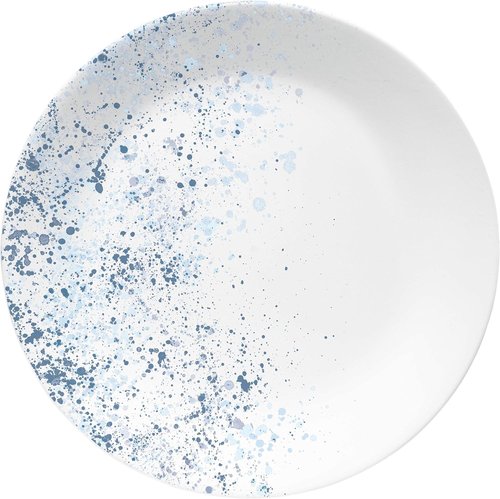 Corelle Vitrelle 18-Piece Dinnerware Set - Lightweight, Chip-Resistant Plates & Bowls in Indigo Speckle