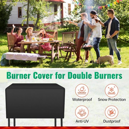 iCOVER Patio Cover - Heavy Duty 600D Protection for Camp Chef 2 Burners Stove | Durable Camping Gear