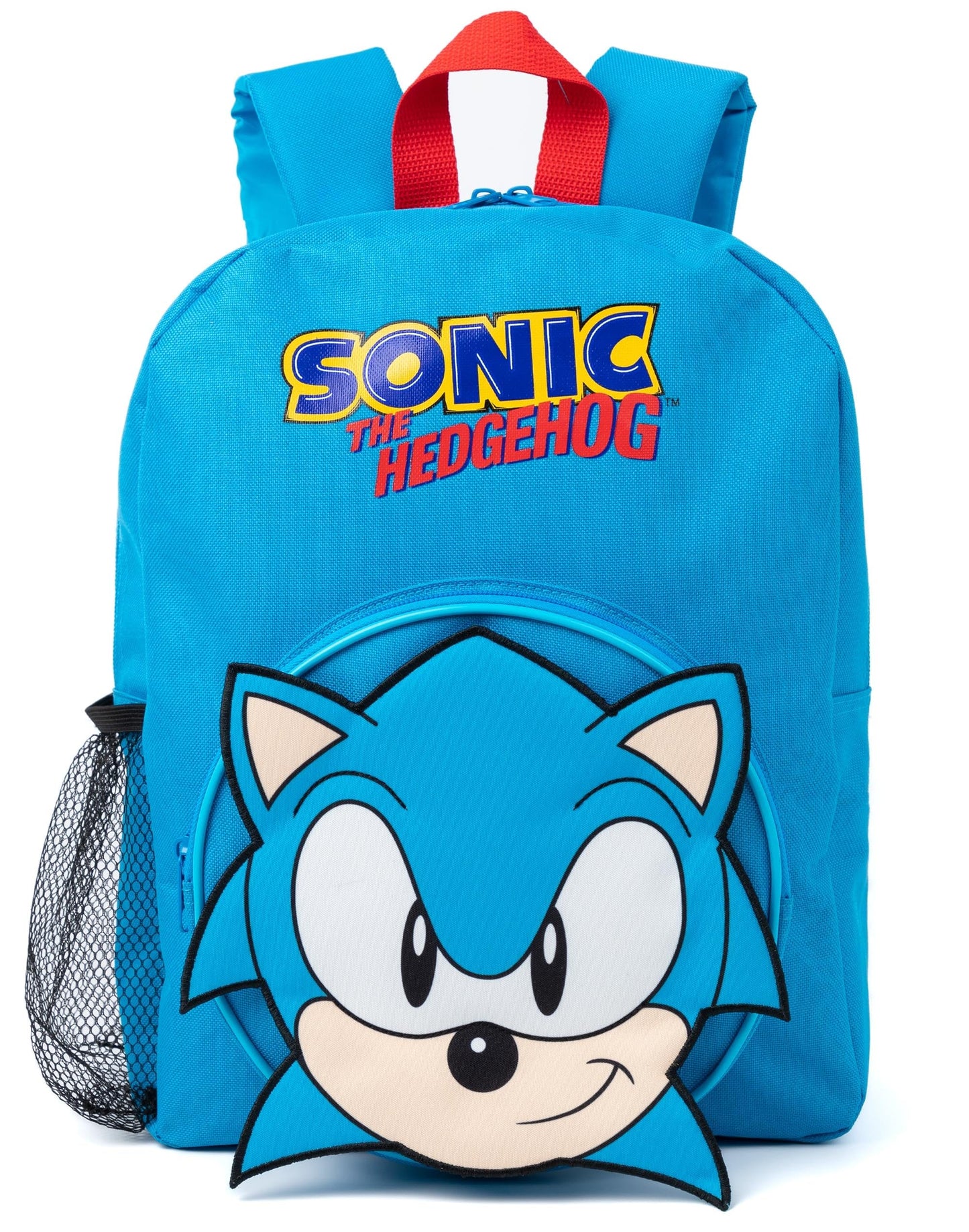 Sonic The Hedgehog Boys Backpack Set | Kids 4 Piece Blue Rucksack Set with School Bag, Pencil Case, Lunch Bag & Water Bottle | Sonic Gamer Complete Matching Bundle | Back to School Gifts for Children,