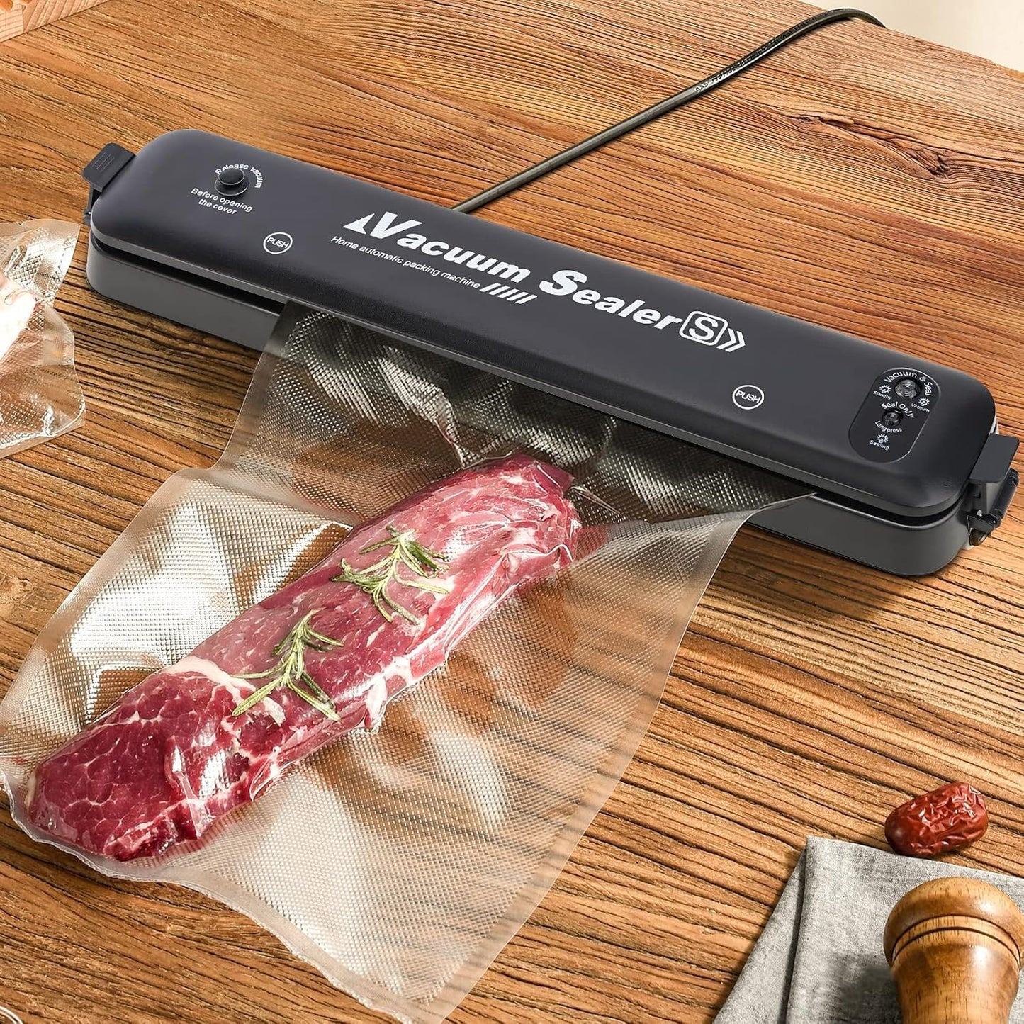 W&Y 100 Single-Ply Vacuum Sealer Bags - Commercial Grade, BPA Free for Food Storage | 6"x10" Quart Size, 100 Count
