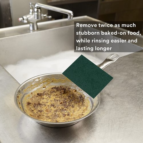 3M Scotch-Brite Scouring Pad 96, 60 Pads, 6” x 9”, General Purpose Cleaning, Food Safe, Non-Rusting, 20 Pads/Box, 3 Boxes/Case