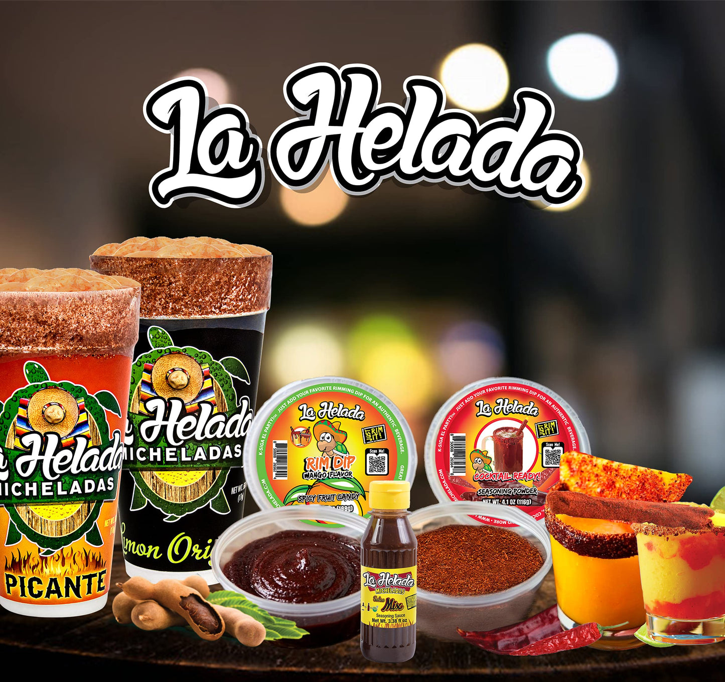 La Helada Banderilla Tamarindo/Tamarind Straw Candy 40 Count Jar