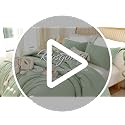 ROSGONIA Queen Comforter Set Olive Green 90x90 inches - All Season Boho Bedding, 3pcs