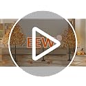 EEW 2 Pack 5FT Lighted Maple Trees with 200 LEDs for Indoor Outdoor Fall Decor