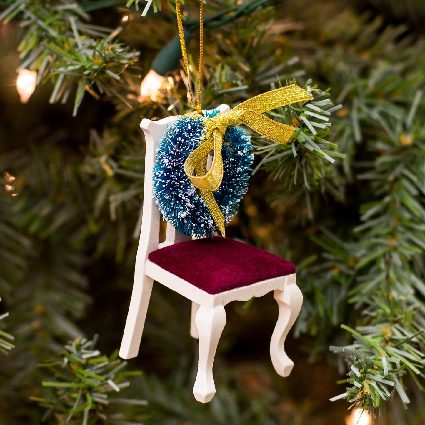 Memorial Ornament - 'Chair with Wreath' by Roman Inc. | Elegant Tribute