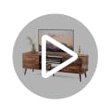 Wood TV Stand for 55 60 Inch Flat Screen with Storage - DUMOS Entertainment Center