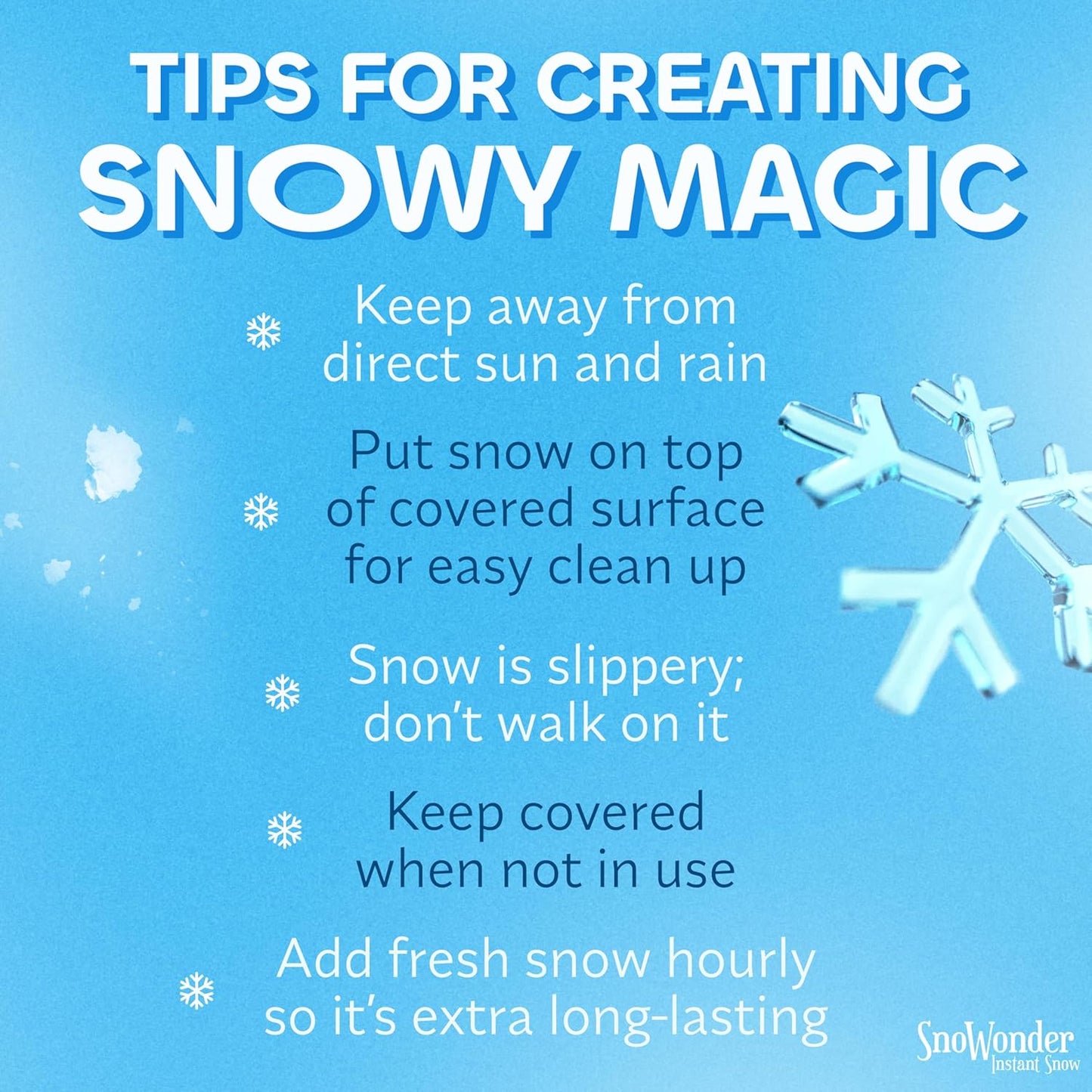 SNOWONDER Instant Snow | Create 120 Gallons of Realistic Fake Snow for Fun & Cloud Slime