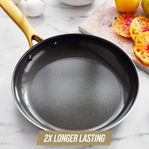 Blue Diamond 10" Nonstick Frying Pan | Diamond-Infused Ceramic, Oven & Dishwasher Safe, Induction Compatible