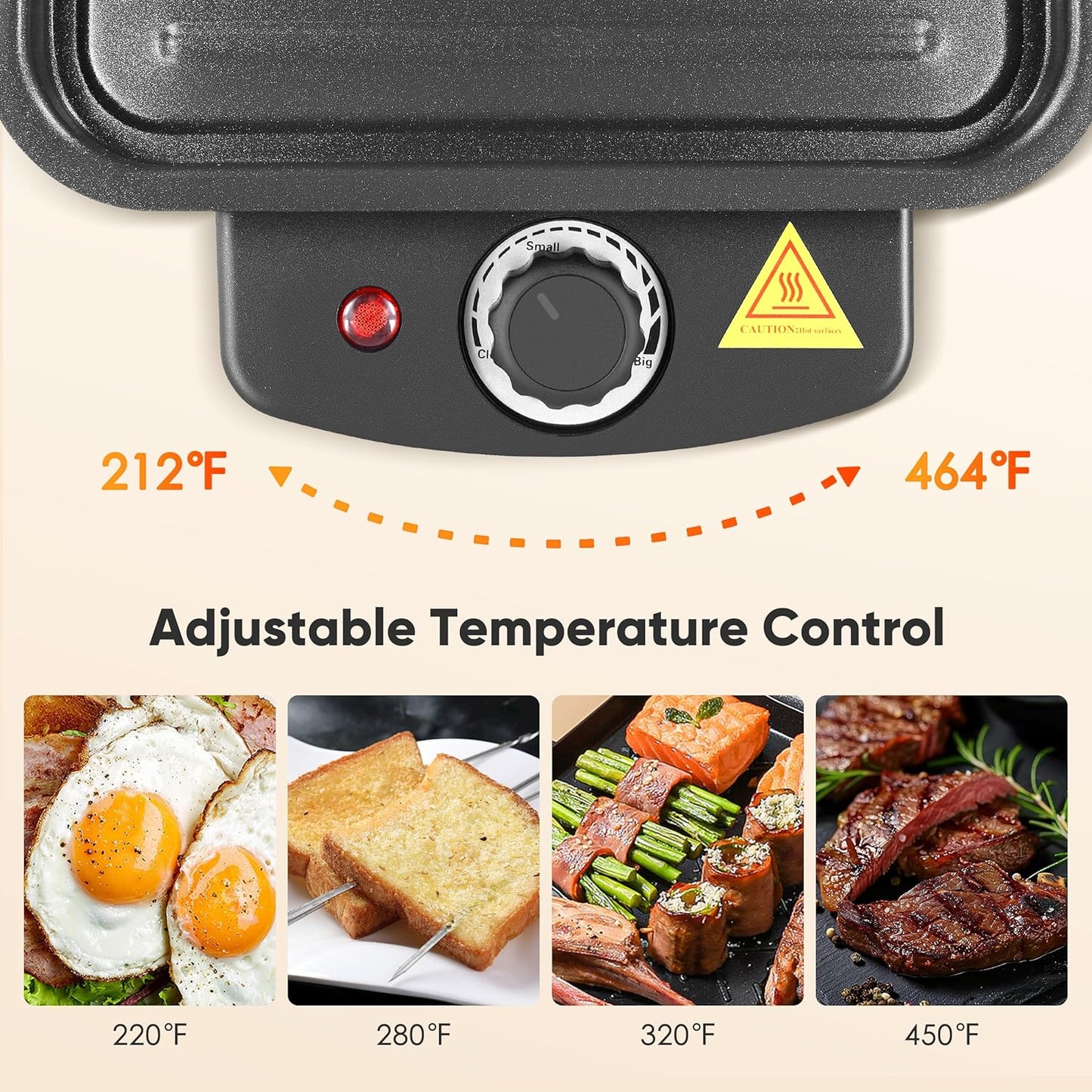Electric Indoor Grill, 1500W Portable 2 in 1 Indoor Raclette Table Grill Korean BBQ Grill with Grill Net & Non-Stick Cooking Removable Plate, Adjustable Temperature Control, Dishwasher Safe