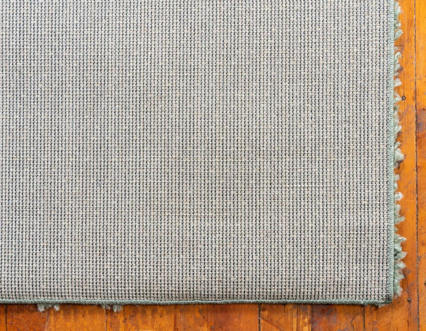 Unique Loom Davos Shag Collection Area Rug - Solid (5' 3" Square, Sage)