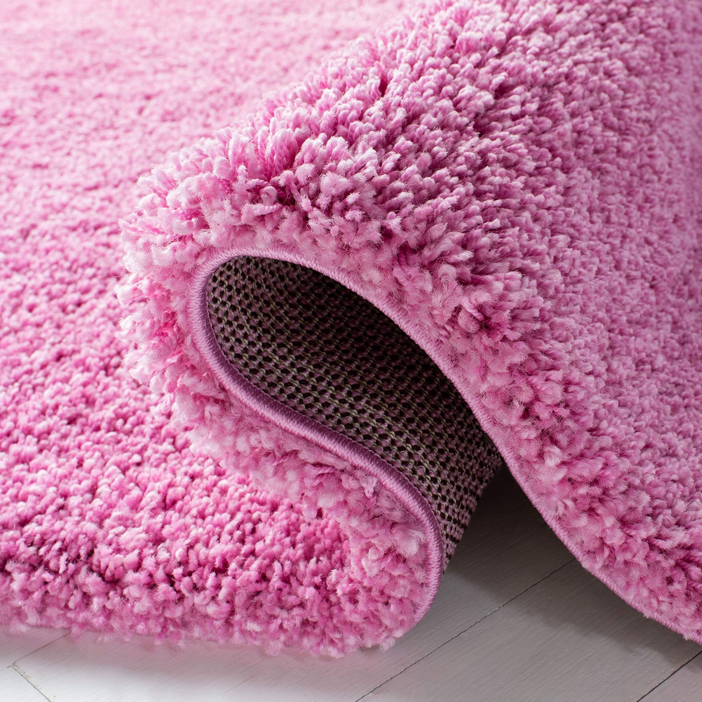 SAFAVIEH Santa Monica Shag Collection 3' x 5' Purple SGN725 Solid Non-Shedding Living Room Bedroom Dining Room Entryway Plush 2-inch Thick Area Rug